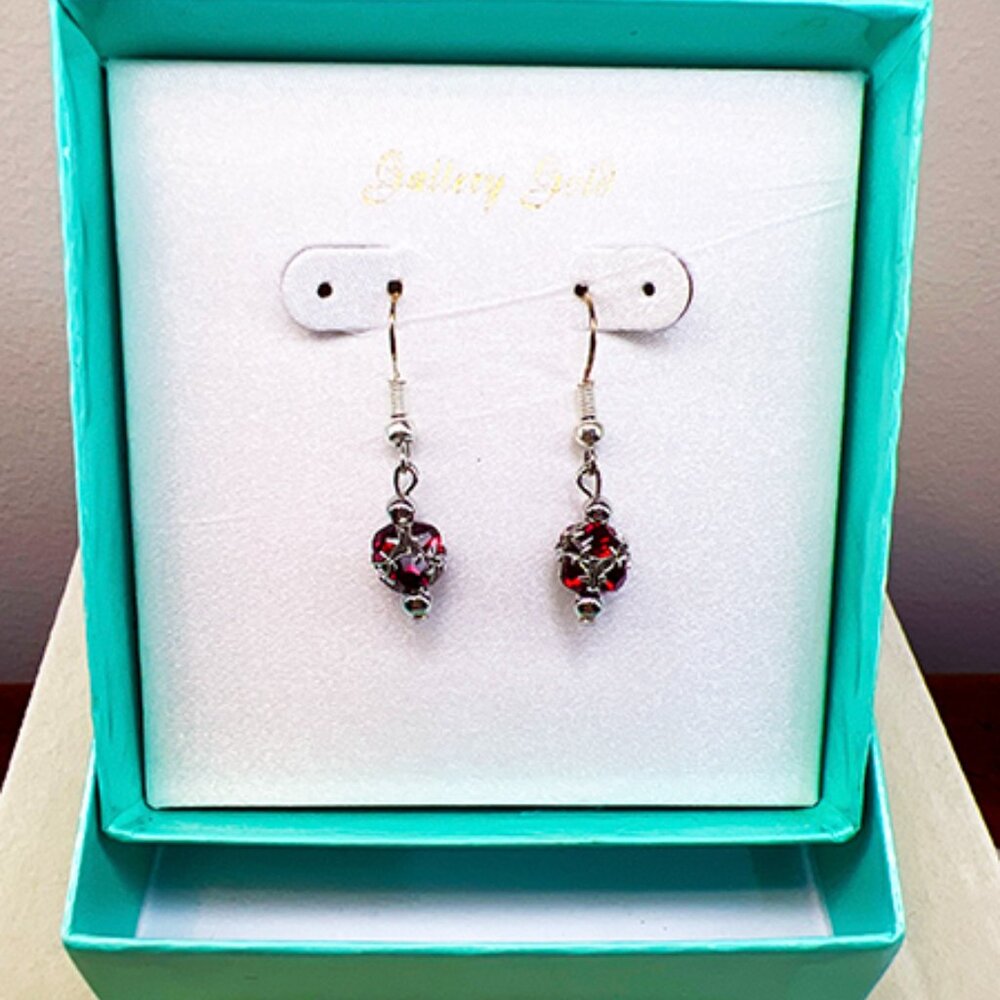 Swarovski crystal Gallery Gold Jewelry Drop Earrings NIB